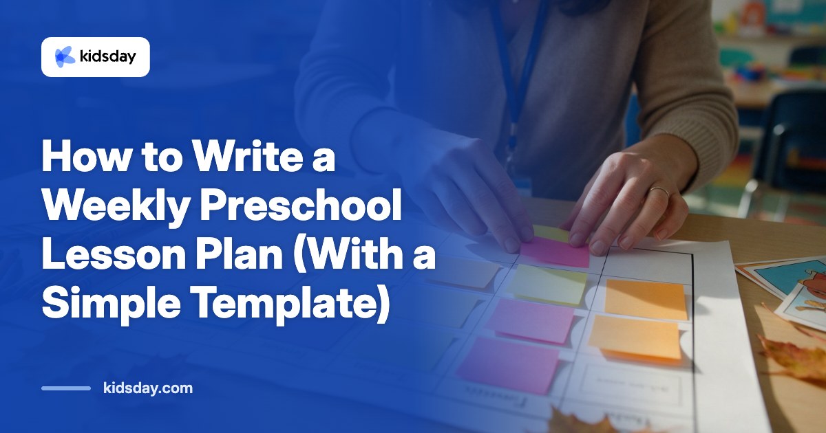 Easy Guid Template Weekly Preschool Lesson Plan: Simple Template & Example
