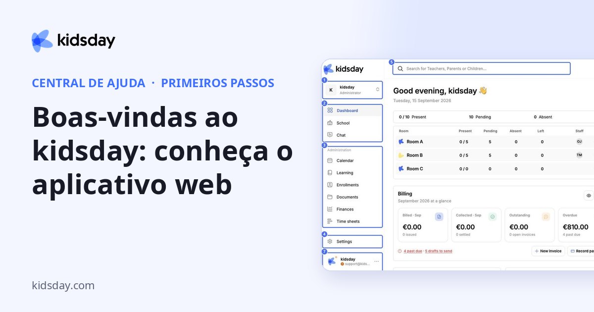 Boas-vindas ao kidsday: conheça o aplicativo web