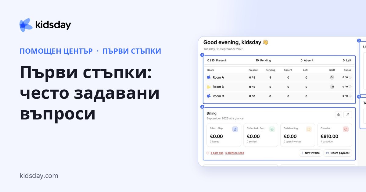 Първи стъпки: често задавани въпроси