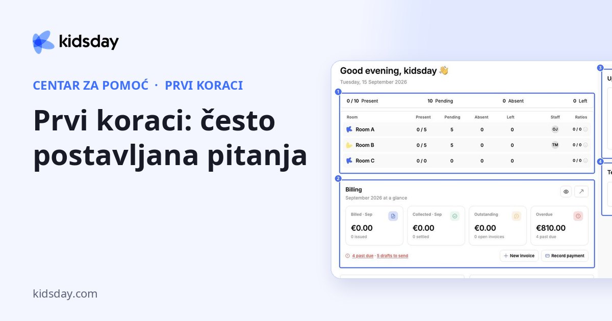 Prvi koraci: često postavljana pitanja