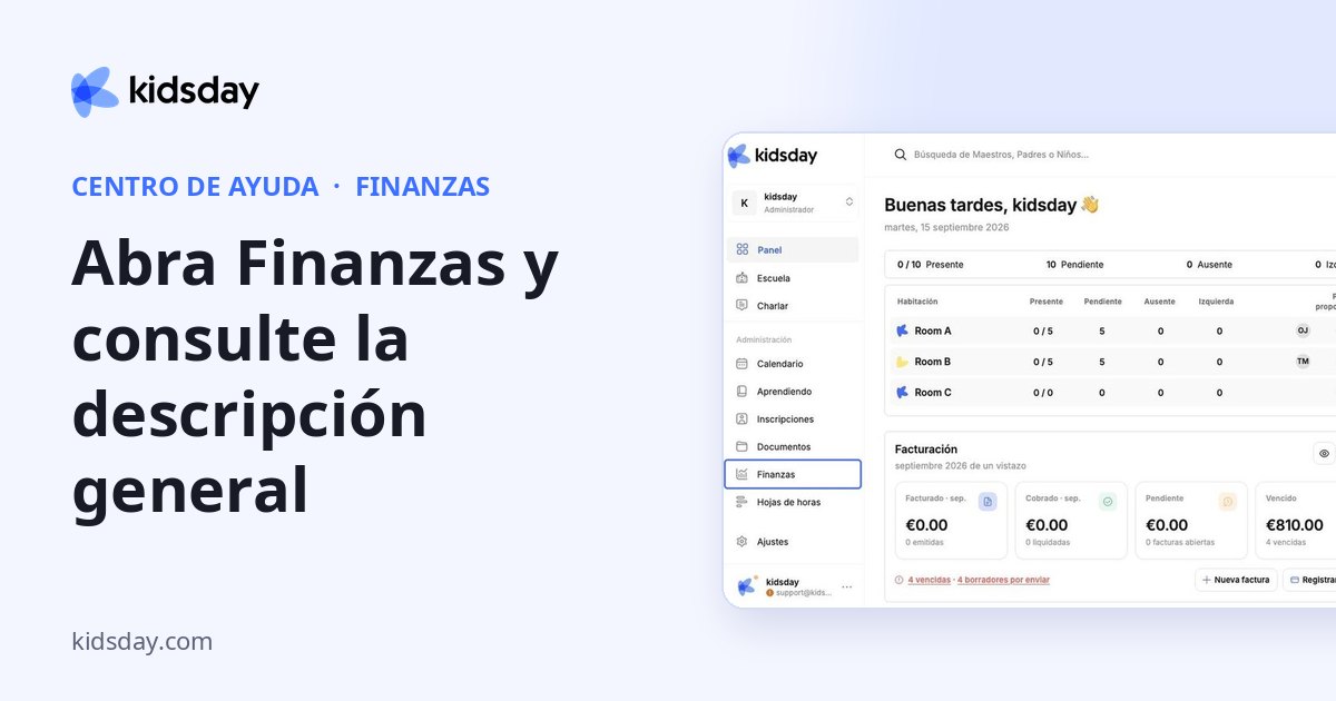 Abra Finanzas y consulte la descripción general