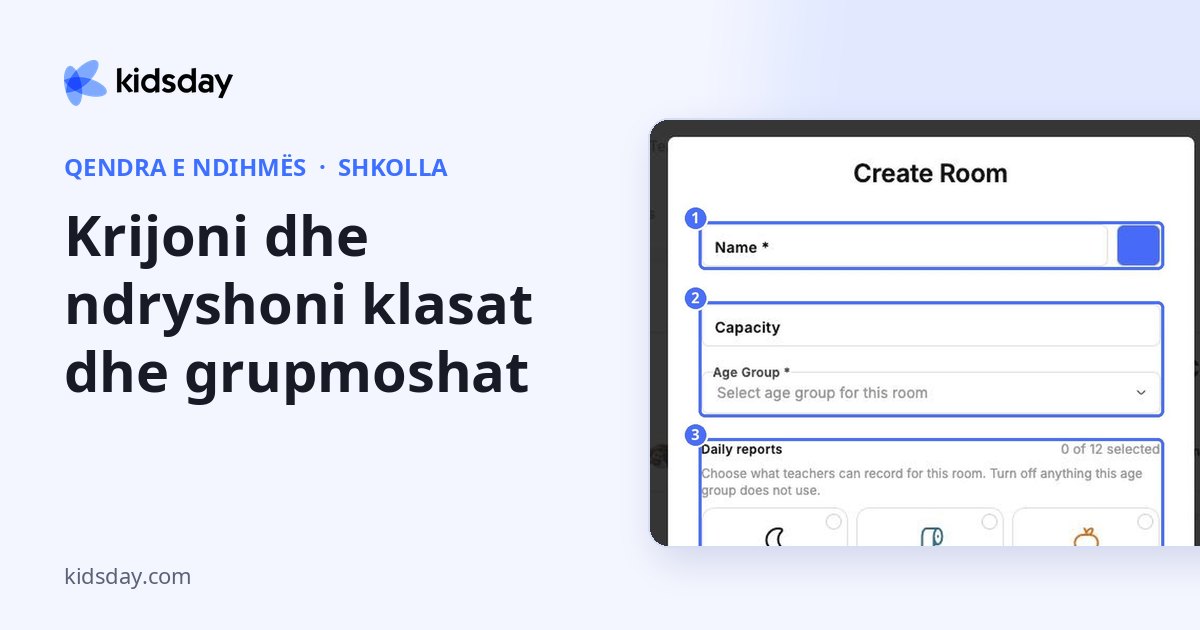 Krijoni dhe ndryshoni klasat dhe grupmoshat