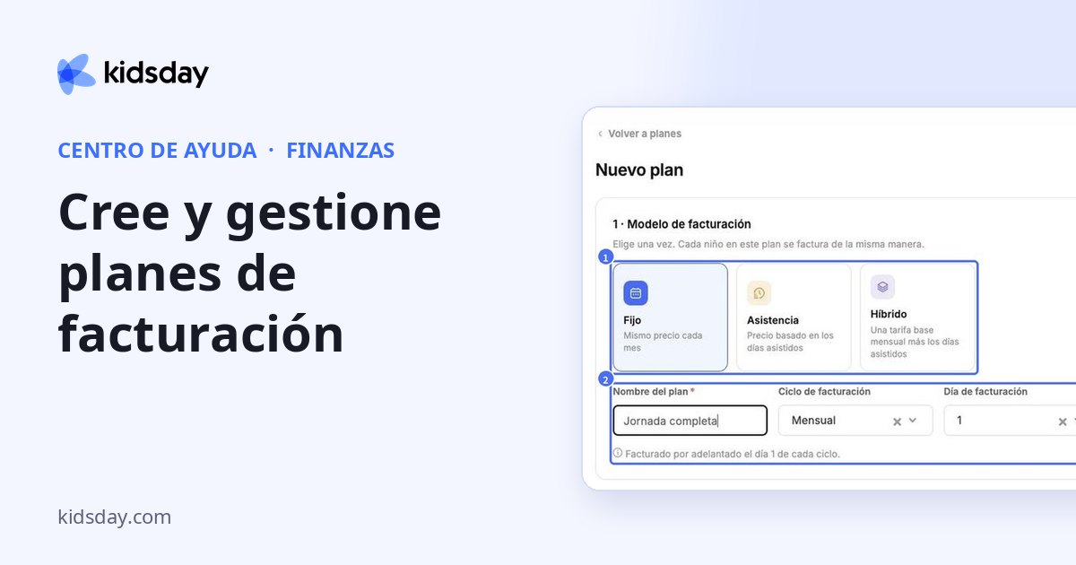 Cree y gestione planes de facturación