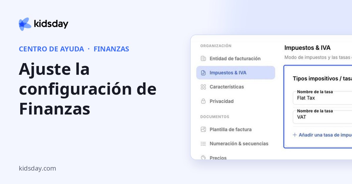 Ajuste la configuración de Finanzas