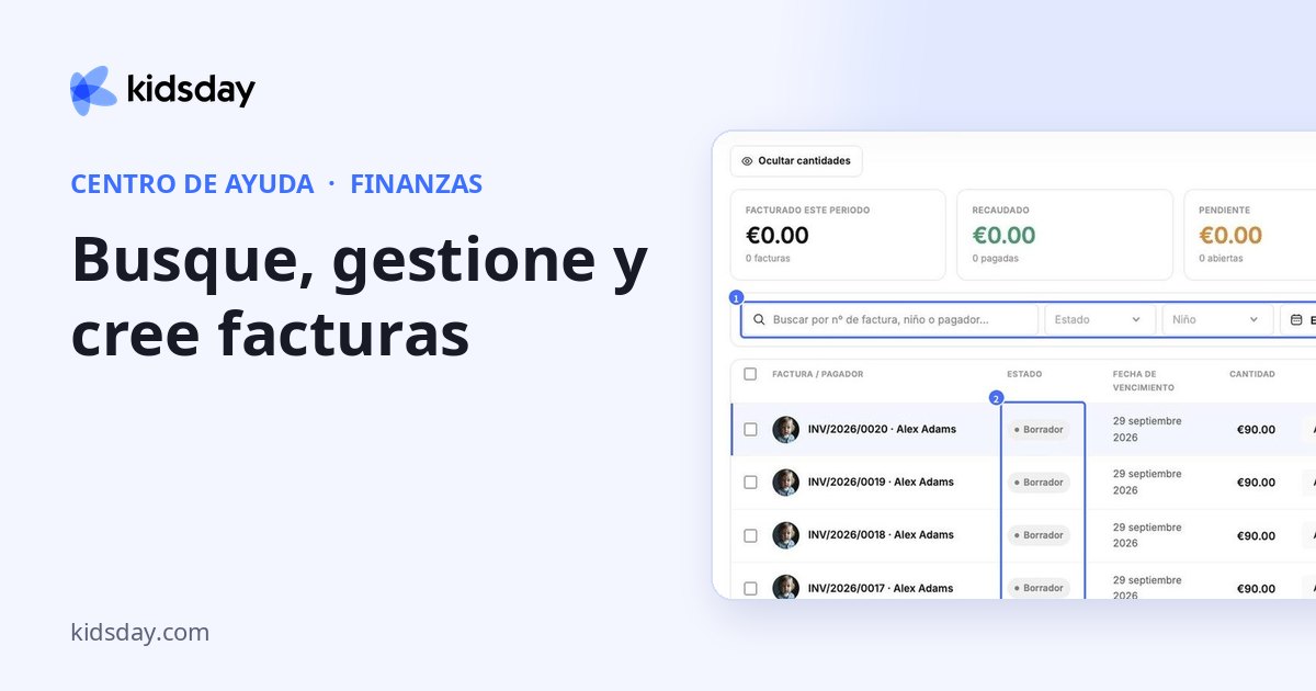 Busque, gestione y cree facturas