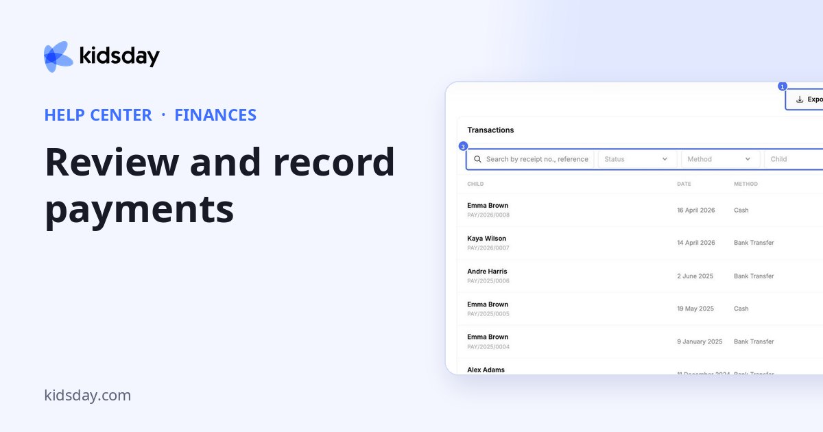 Review and record payments