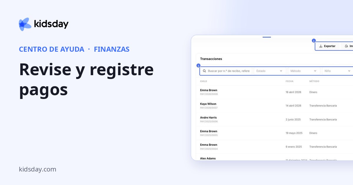Revise y registre pagos