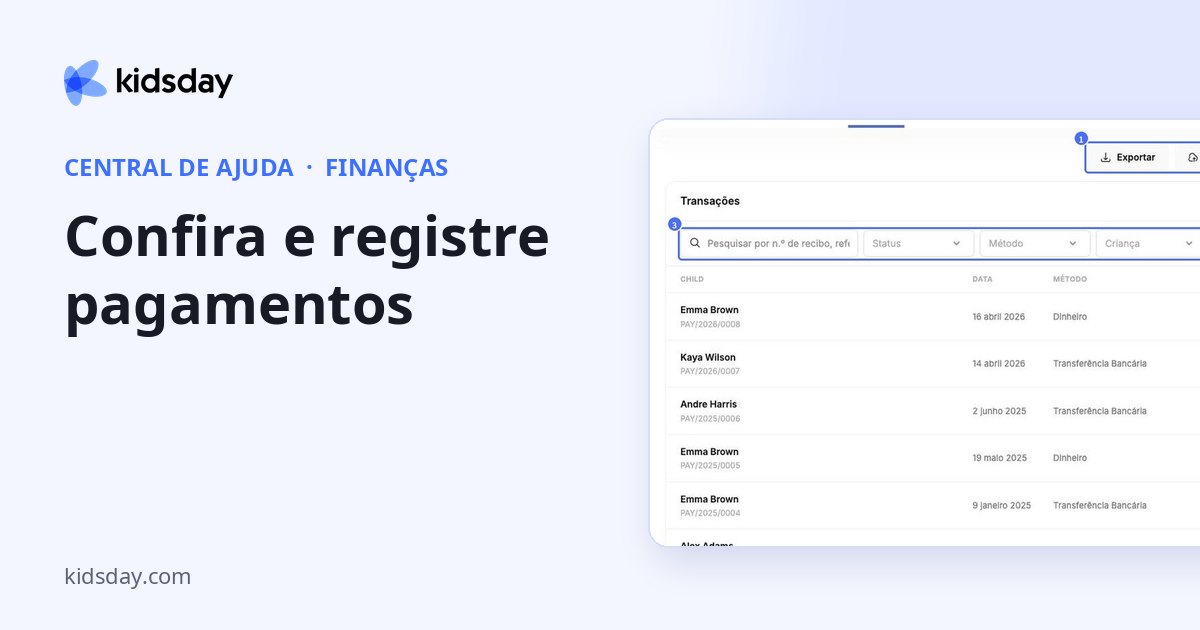 Confira e registre pagamentos