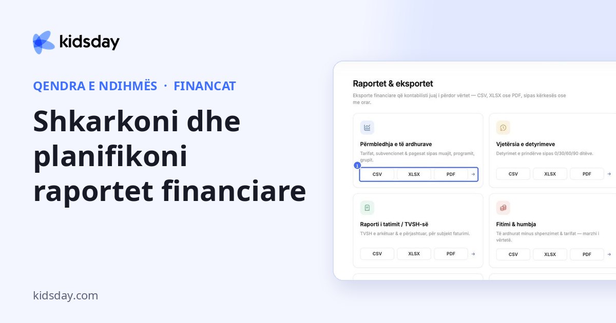 Shkarkoni dhe planifikoni raportet financiare