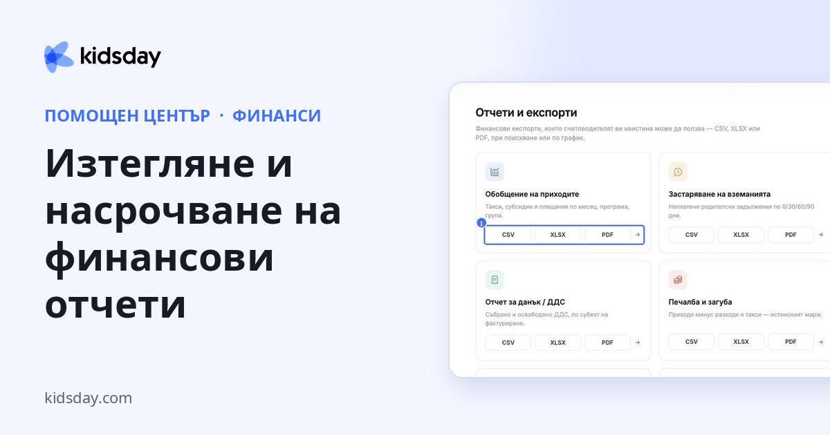 Изтегляне и насрочване на финансови отчети