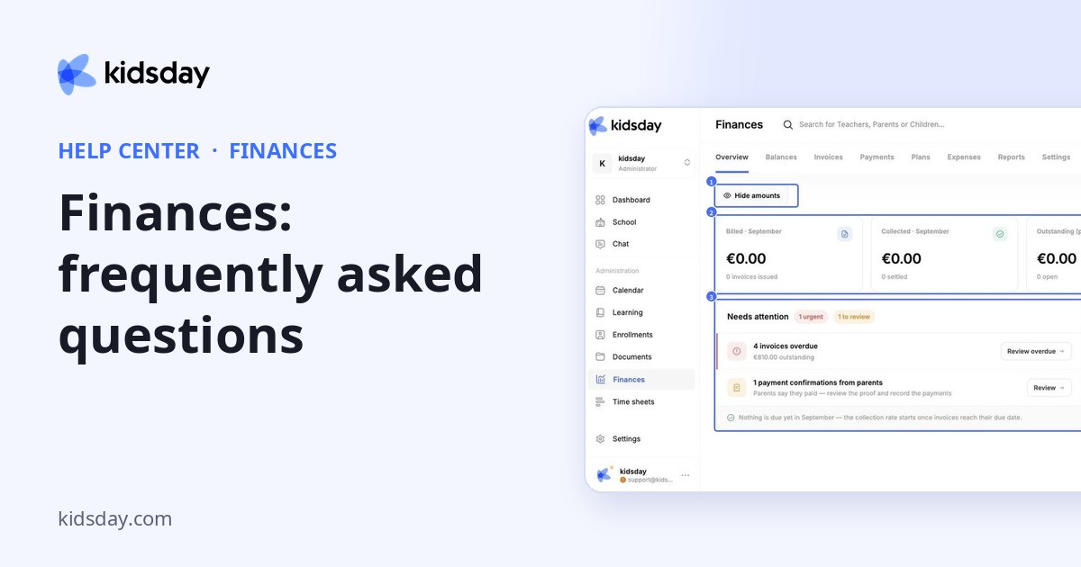 Finances: frequently asked questions