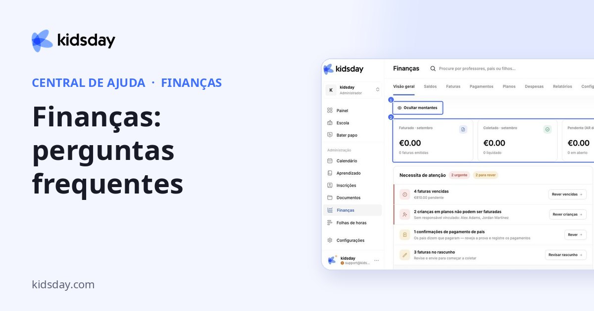 Finanças: perguntas frequentes
