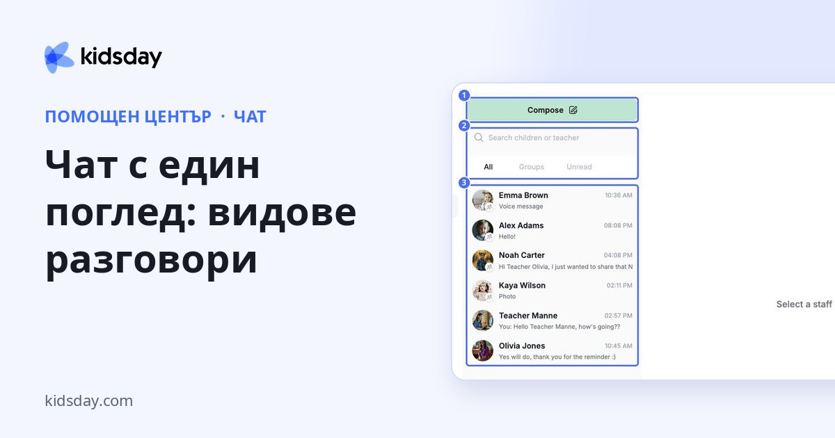 Чат с един поглед: видове разговори
