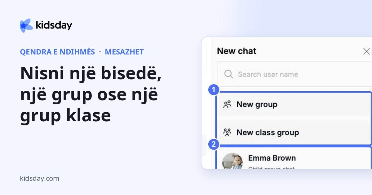 Nisni një bisedë, një grup ose një grup klase