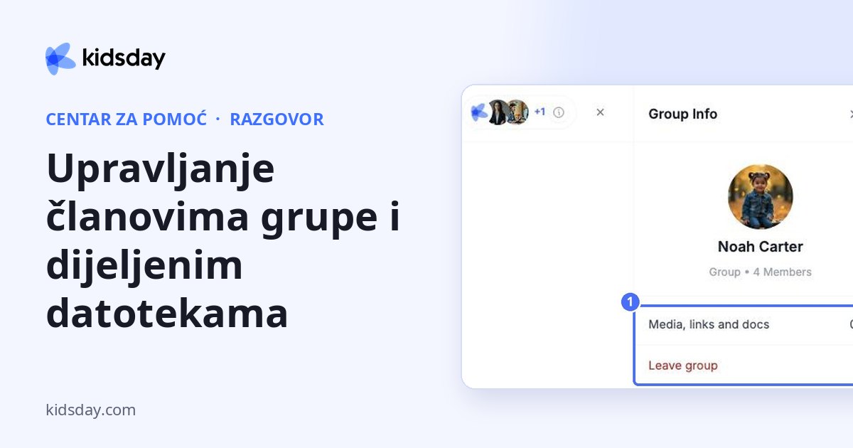 Upravljanje članovima grupe i dijeljenim datotekama