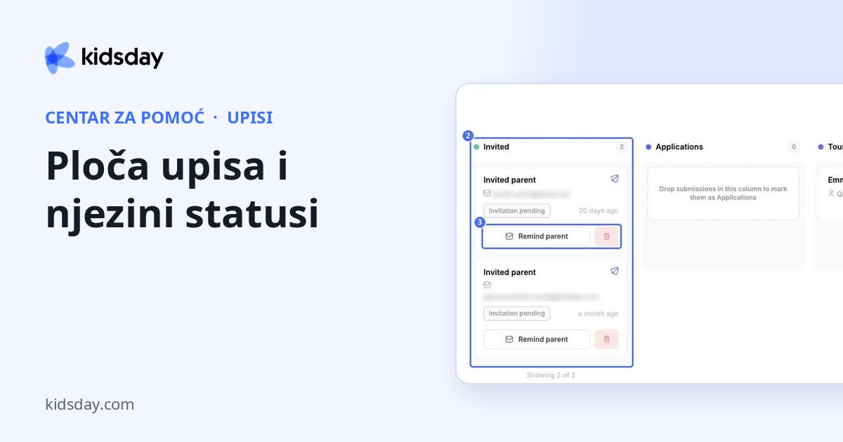 Ploča upisa i njezini statusi