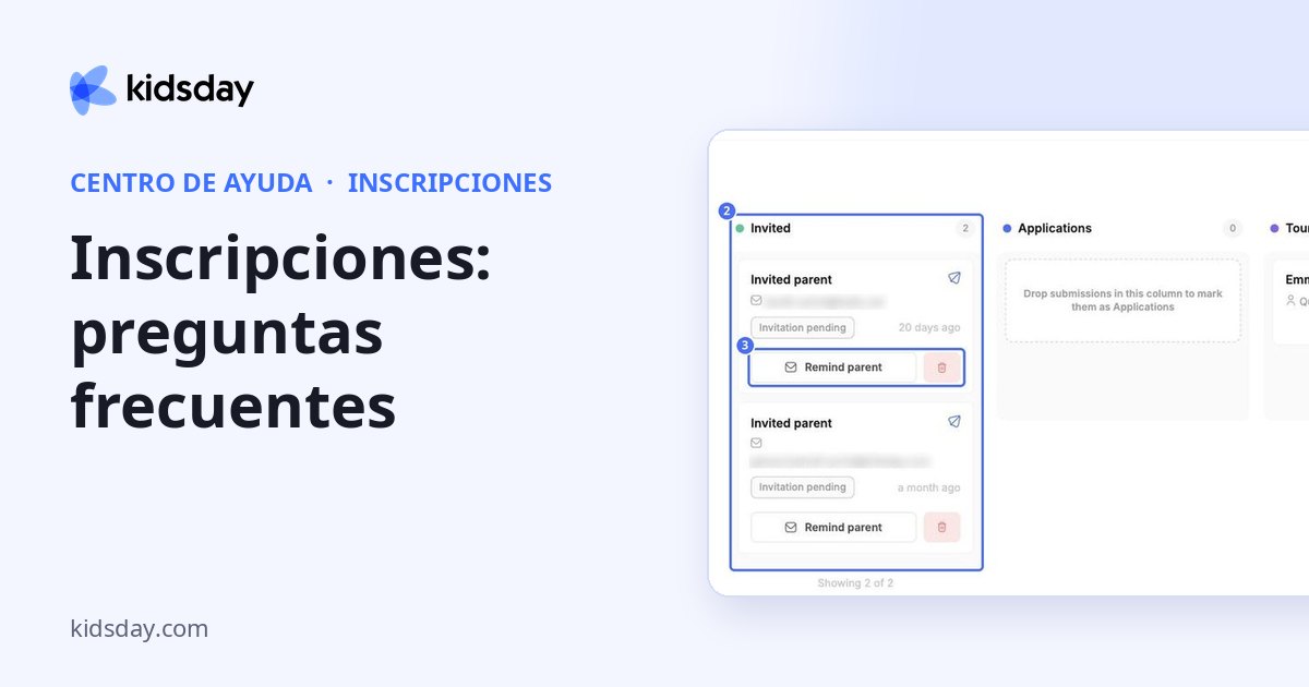Inscripciones: preguntas frecuentes