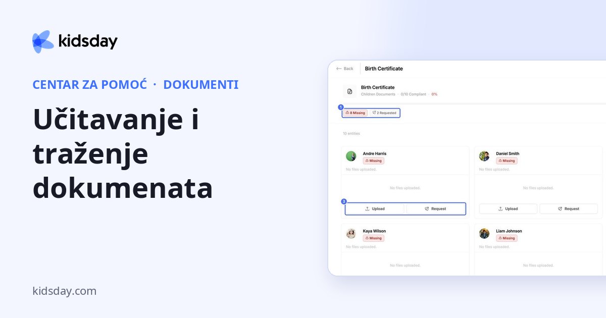 Učitavanje i traženje dokumenata