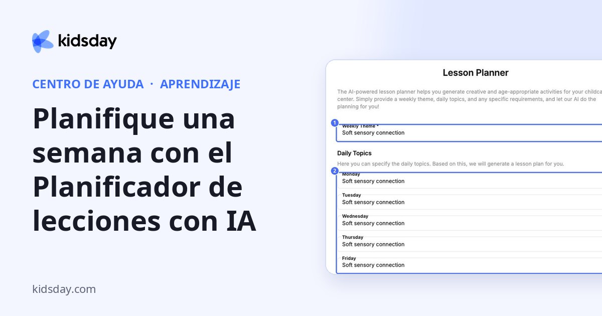 Planifique una semana con el Planificador de lecciones con IA