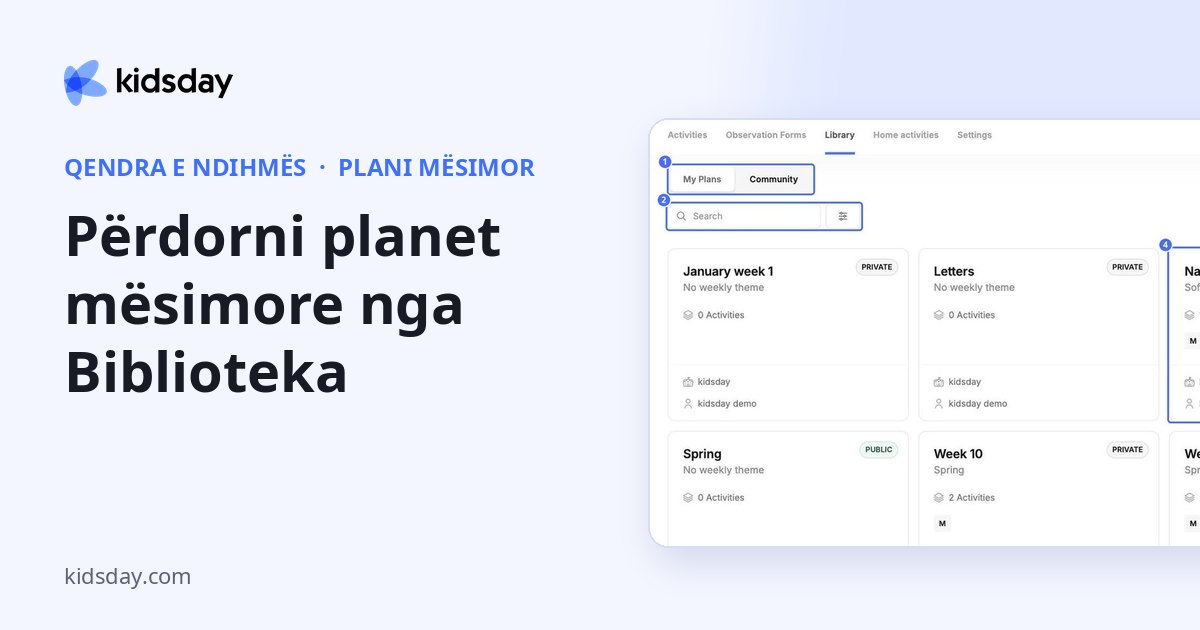Përdorni planet mësimore nga Biblioteka