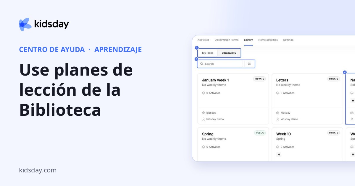 Use planes de lección de la Biblioteca