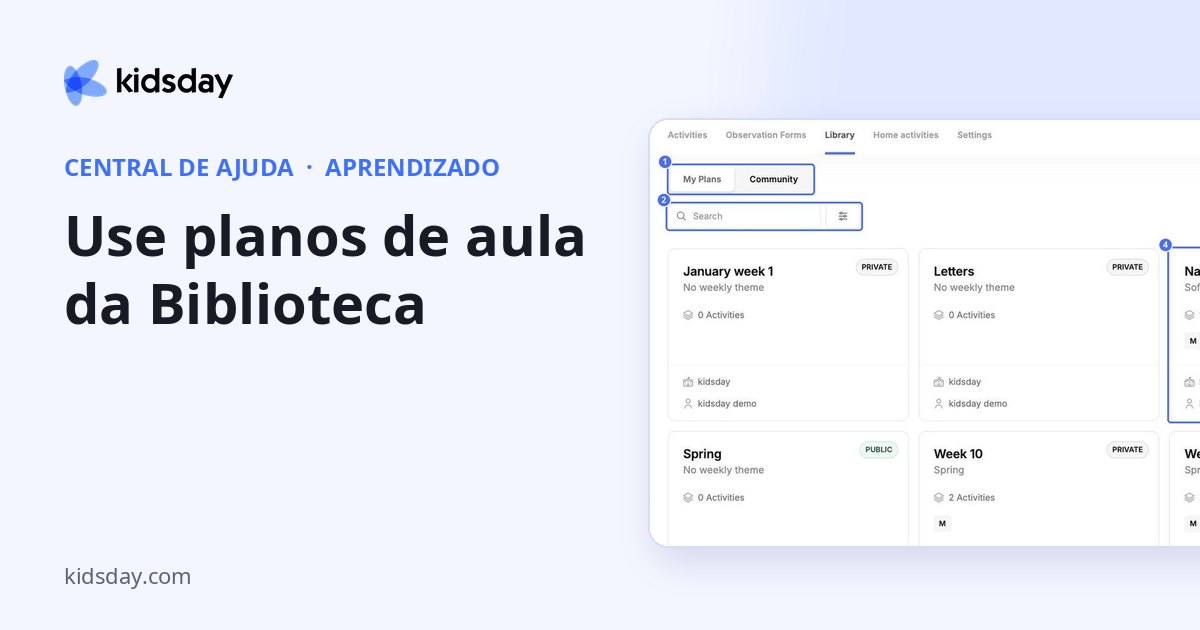 Use planos de aula da Biblioteca