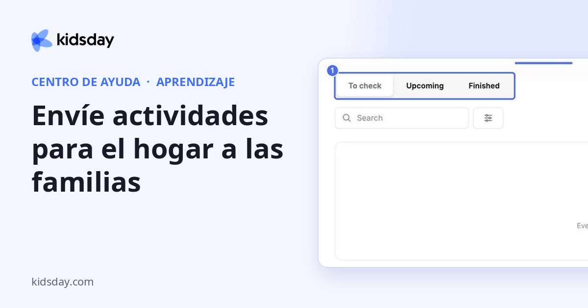 Envíe actividades para el hogar a las familias
