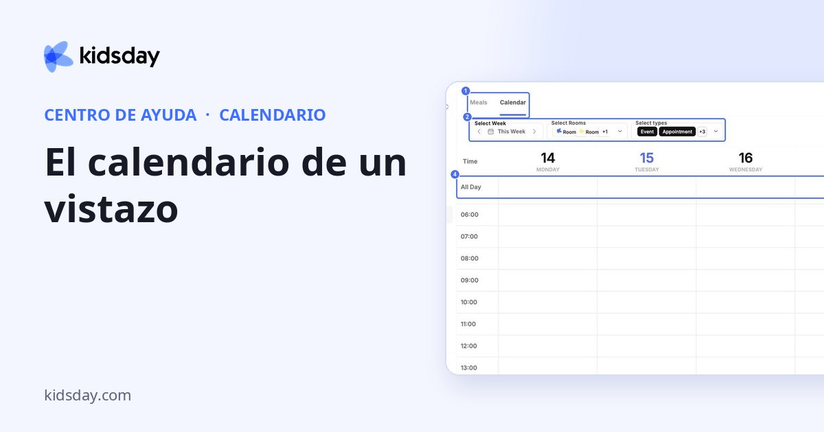 El calendario de un vistazo