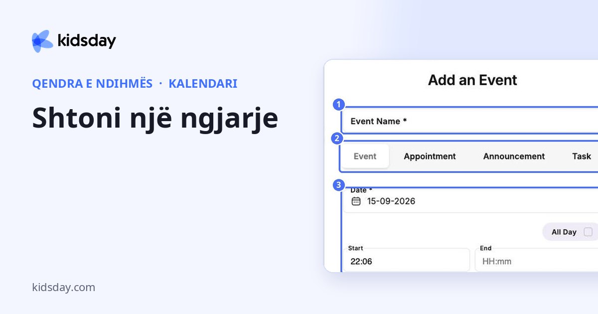 Shtoni një ngjarje