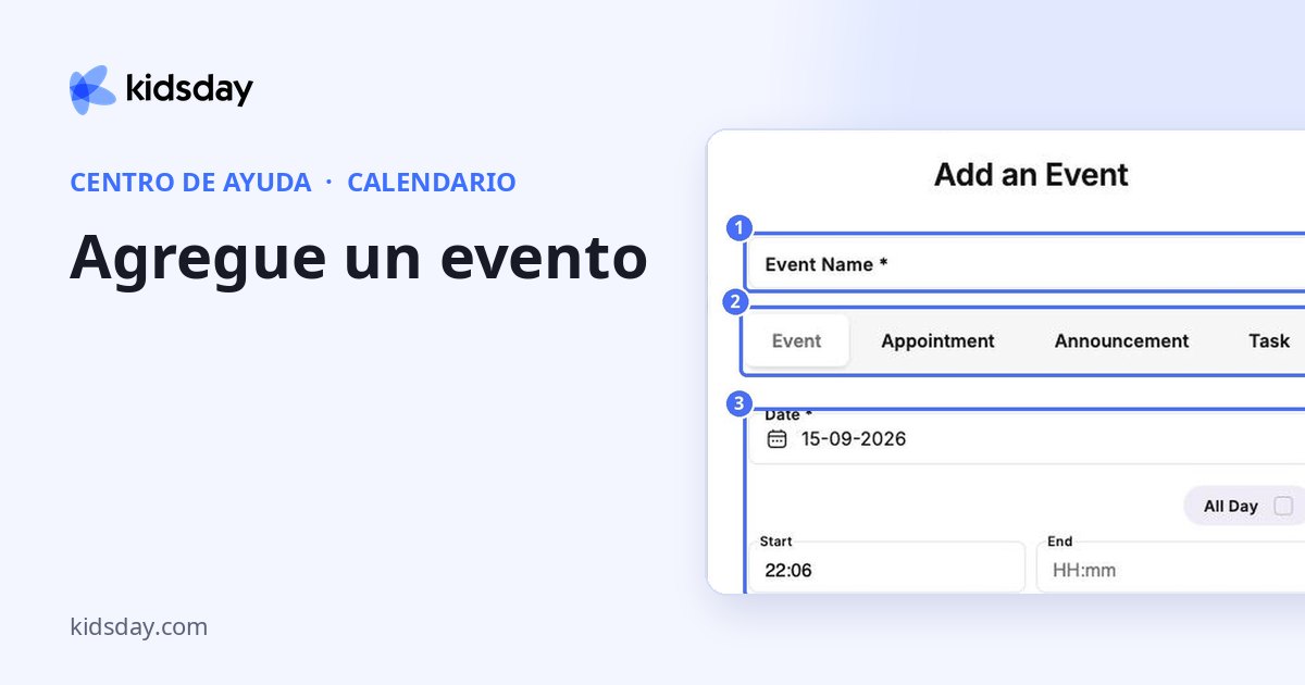 Agregue un evento