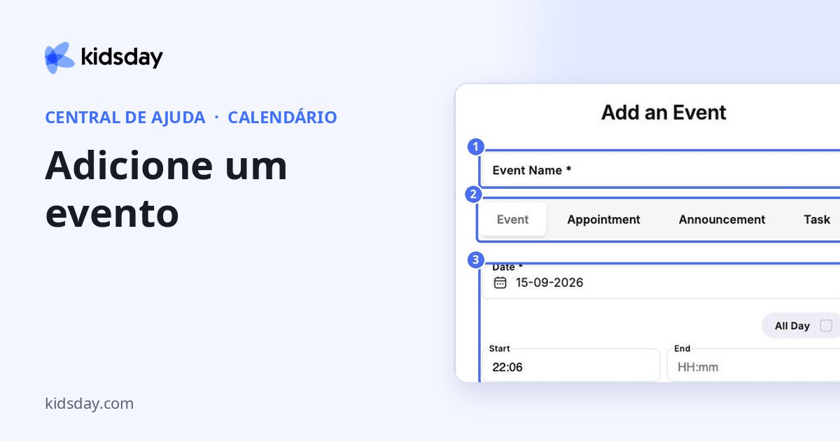 Adicione um evento