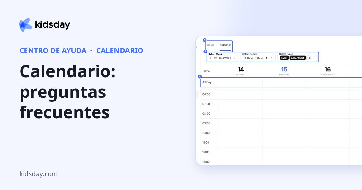 Calendario: preguntas frecuentes
