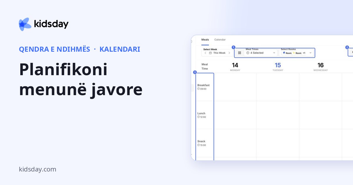 Planifikoni menunë javore