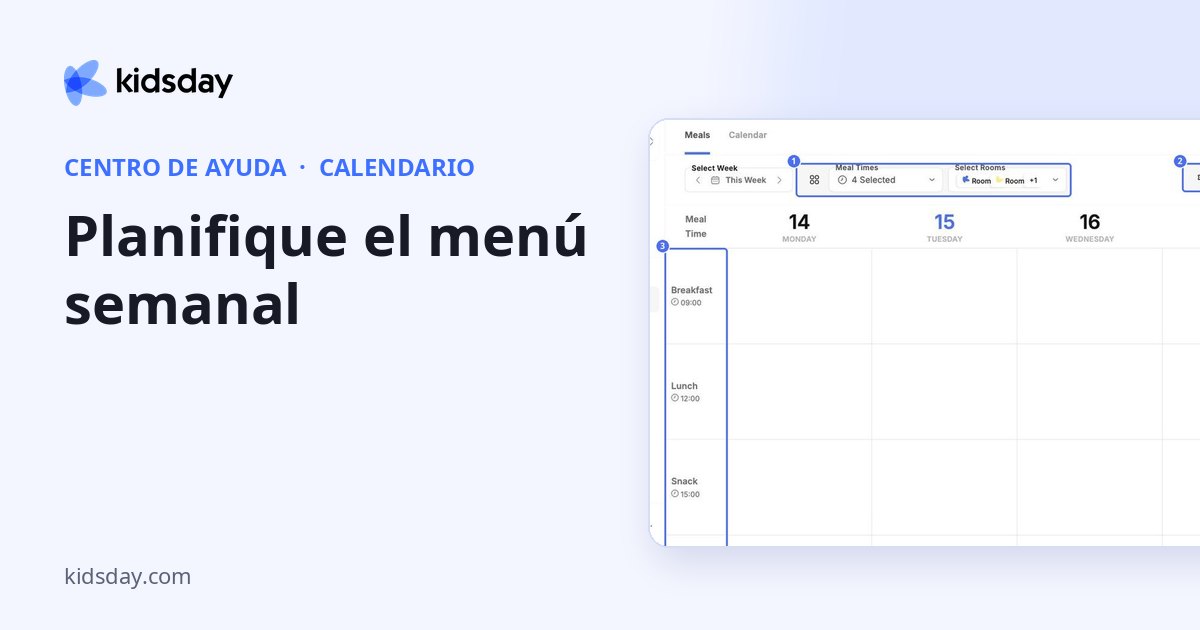 Planifique el menú semanal