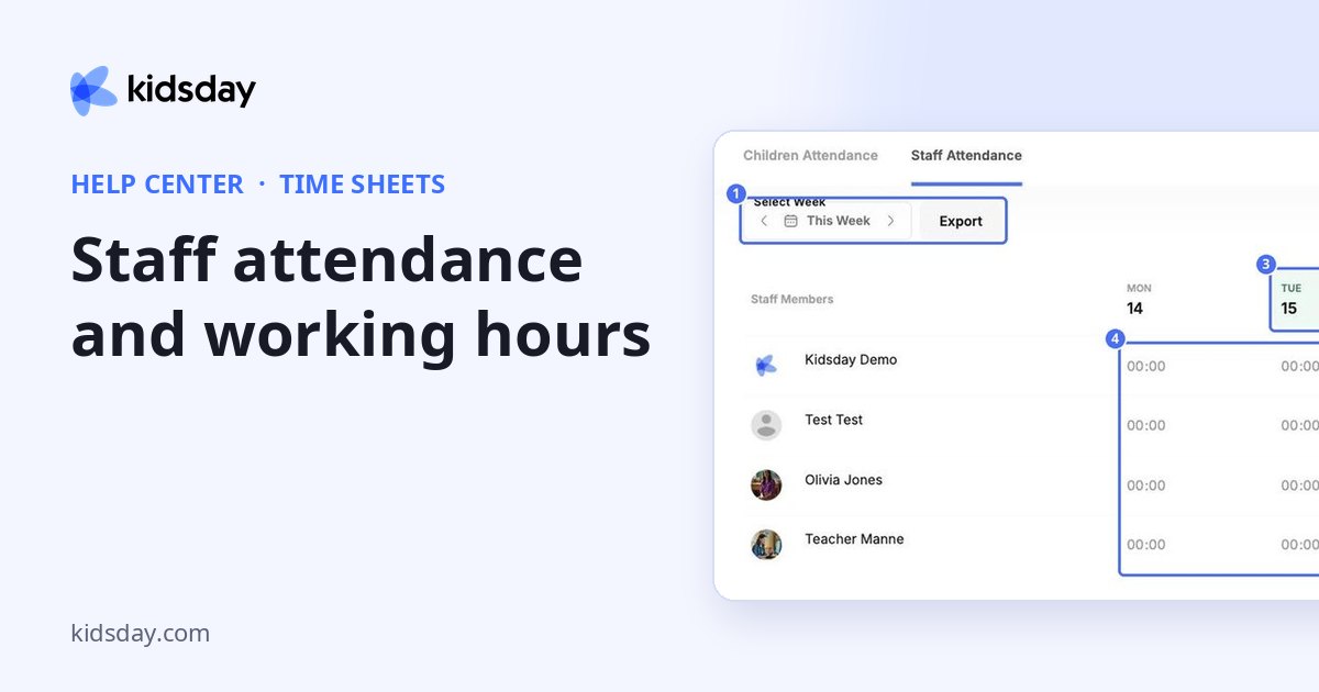 Staff attendance and working hours