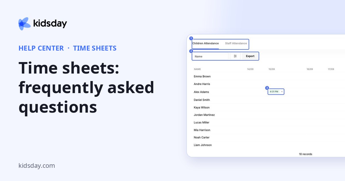 Time sheets: frequently asked questions