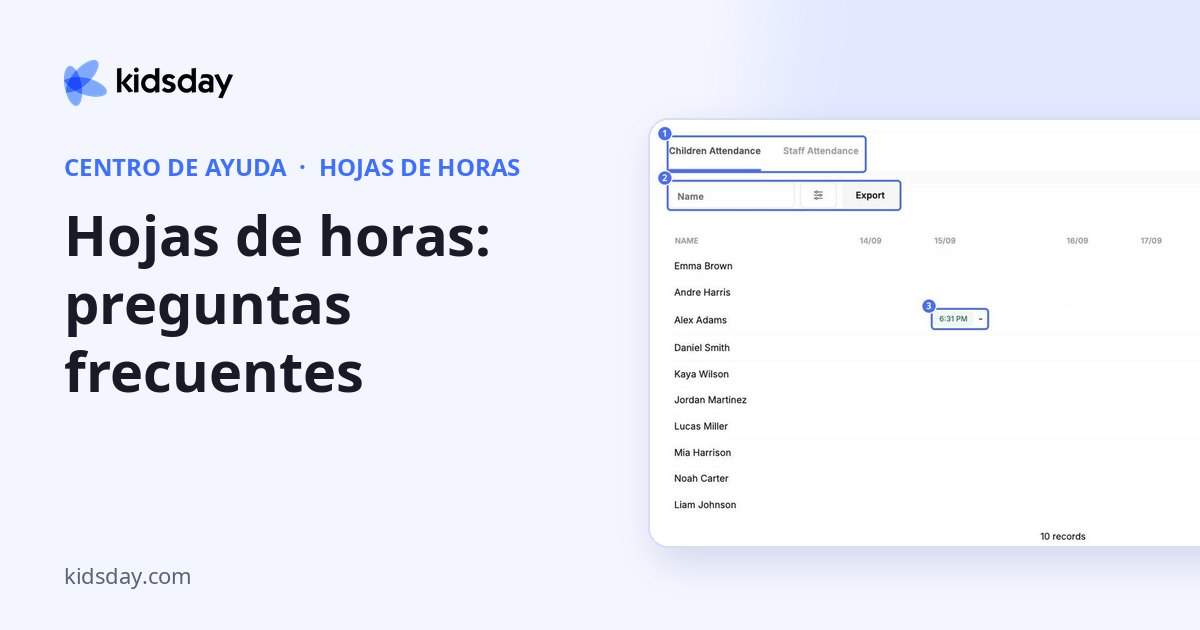 Hojas de horas: preguntas frecuentes
