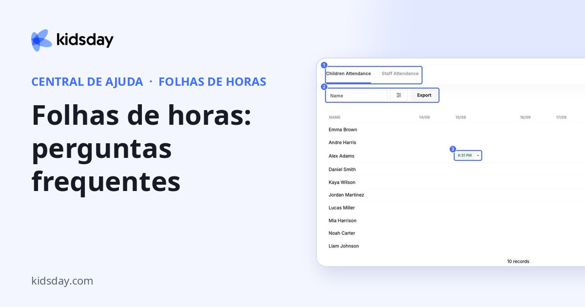 Folhas de horas: perguntas frequentes