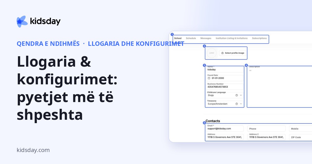 Llogaria & konfigurimet: pyetjet më të shpeshta