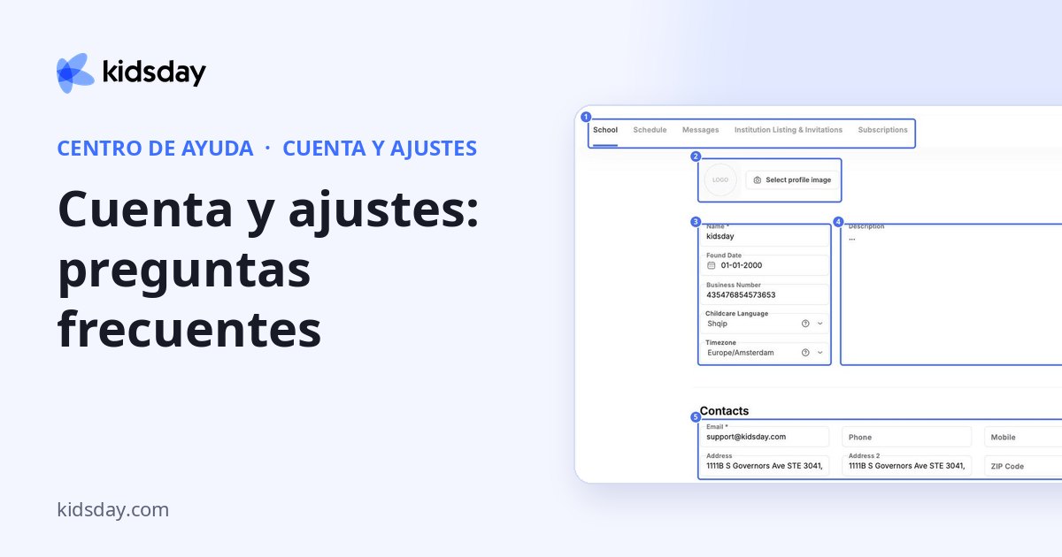 Cuenta y ajustes: preguntas frecuentes