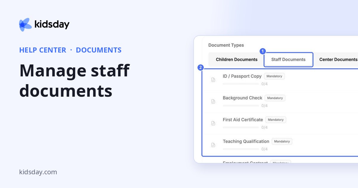 Manage staff documents