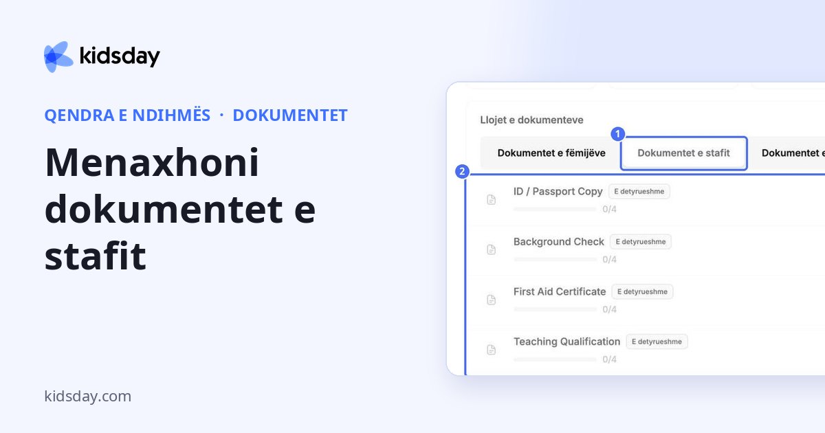 Menaxhoni dokumentet e stafit