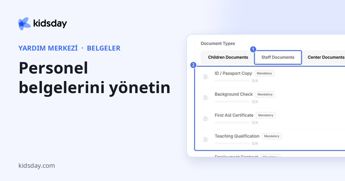 Personel belgelerini yönetin