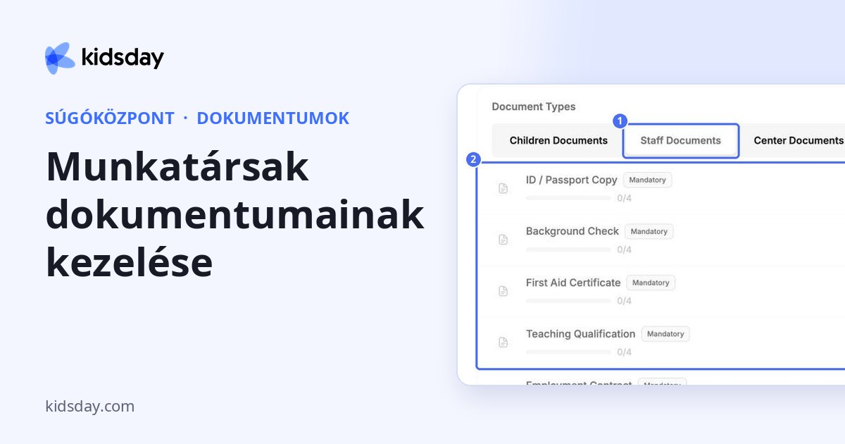 Munkatársak dokumentumainak kezelése