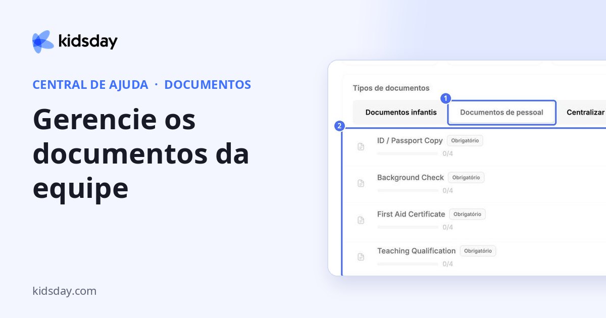 Gerencie os documentos da equipe
