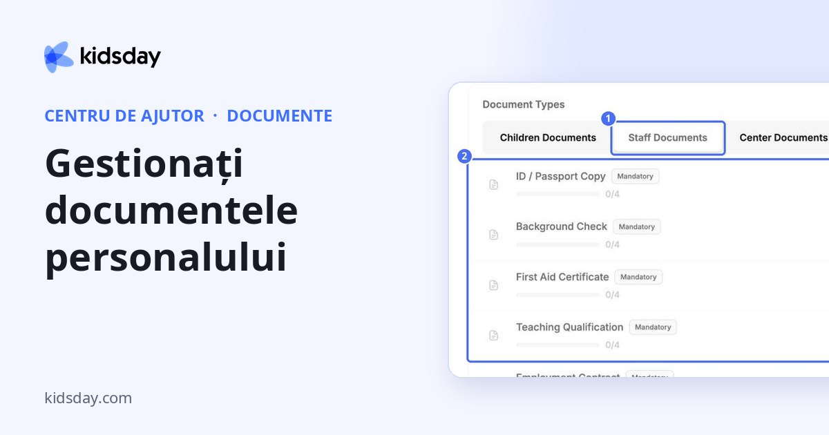 Gestionați documentele personalului