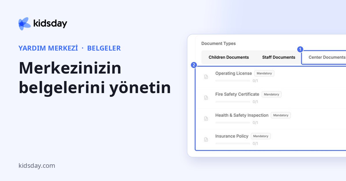 Merkezinizin belgelerini yönetin