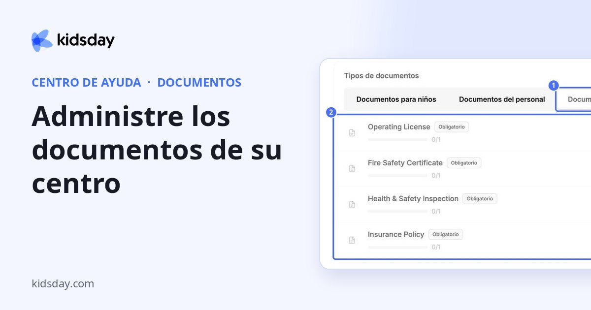 Administre los documentos de su centro