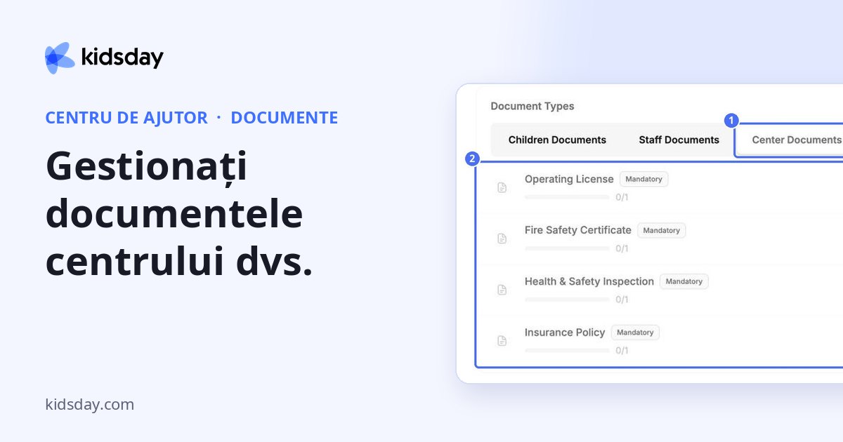 Gestionați documentele centrului dvs.