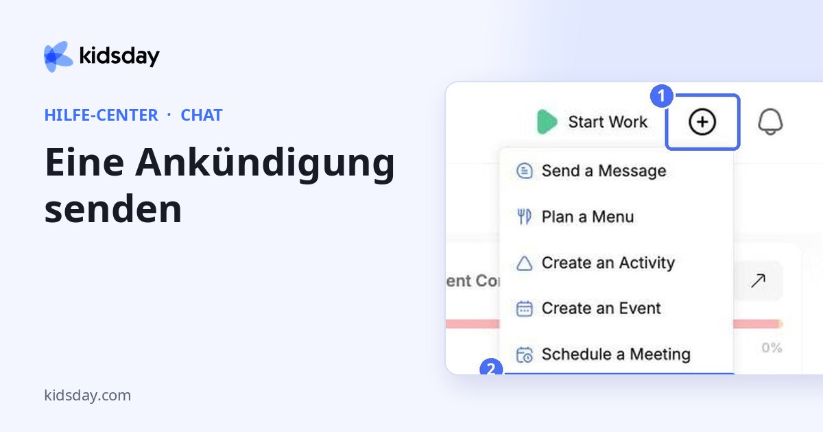 Eine Ankündigung senden